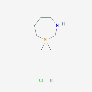 3,3-Dimethyl-1,3-azasilepane;hydrochloride