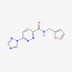 N-(furan-2-ylmethyl)-6-(1H-1,2,4-triazol-1-yl)pyridazine-3-carboxamide