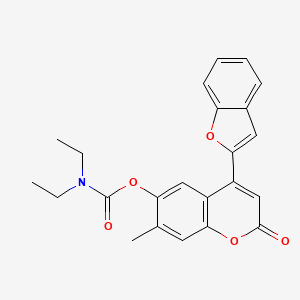 4-(benzofuran-2-yl)-7-methyl-2-oxo-2H-chromen-6-yl diethylcarbamate