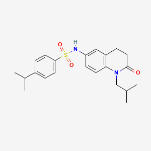N-(1-isobutyl-2-oxo-1,2,3,4-tetrahydroquinolin-6-yl)-4-isopropylbenzenesulfonamide
