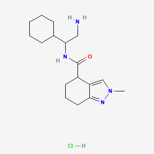 N-(2-Amino-1-cyclohexylethyl)-2-methyl-4,5,6,7-tetrahydroindazole-4-carboxamide;hydrochloride