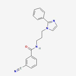 3-cyano-N-(3-(2-phenyl-1H-imidazol-1-yl)propyl)benzamide