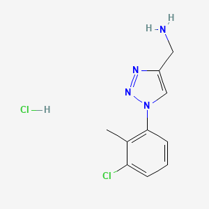[1-(3-Chloro-2-methylphenyl)triazol-4-yl]methanamine;hydrochloride