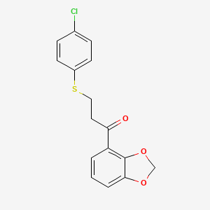 1-(1,3-Benzodioxol-4-yl)-3-[(4-chlorophenyl)sulfanyl]-1-propanone