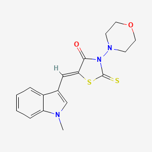 (Z)-5-((1-methyl-1H-indol-3-yl)methylene)-3-morpholino-2-thioxothiazolidin-4-one