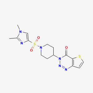 3-(1-((1,2-dimethyl-1H-imidazol-4-yl)sulfonyl)piperidin-4-yl)thieno[3,2-d][1,2,3]triazin-4(3H)-one