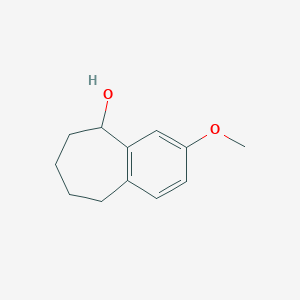 molecular formula C12H16O2 B2636545 3-methoxy-6,7,8,9-tetrahydro-5H-benzo[7]annulen-5-ol CAS No. 124573-34-8