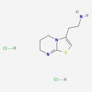 [2-(6,7-Dihydro-5H-[1,3]thiazolo[3,2-a]pyrimidin-3-yl)ethyl]amine dihydrochloride