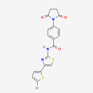 N-(4-(5-bromothiophen-2-yl)thiazol-2-yl)-4-(2,5-dioxopyrrolidin-1-yl)benzamide