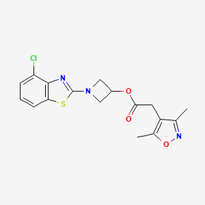 1-(4-Chlorobenzo[d]thiazol-2-yl)azetidin-3-yl 2-(3,5-dimethylisoxazol-4-yl)acetate