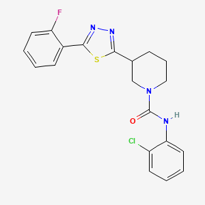 N-(2-chlorophenyl)-3-(5-(2-fluorophenyl)-1,3,4-thiadiazol-2-yl)piperidine-1-carboxamide