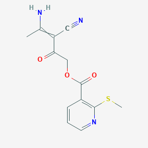 3-(1-Aminoethylidene)-3-cyano-2-oxopropyl 2-(methylsulfanyl)pyridine-3-carboxylate