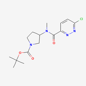 molecular formula C15H21ClN4O3 B2636575 Tert-butyl 3-[(6-chloropyridazine-3-carbonyl)-methylamino]pyrrolidine-1-carboxylate CAS No. 2378502-12-4