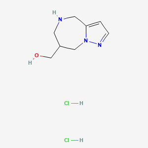 (5,6,7,8-Tetrahydro-4H-pyrazolo[1,5-a][1,4]diazepin-7-yl)methanol dihydrochloride