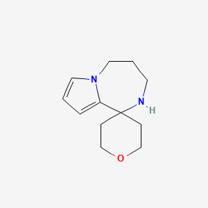 molecular formula C12H18N2O B2636585 2,2',3,3',4',5,5',6-Octahydrospiro[pyran-4,1'-pyrrolo[1,2-a][1,4]diazepine] CAS No. 2166686-84-4