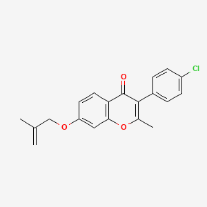 molecular formula C20H17ClO3 B2636593 3-(4-chlorophenyl)-2-methyl-7-((2-methylallyl)oxy)-4H-chromen-4-one CAS No. 618390-14-0