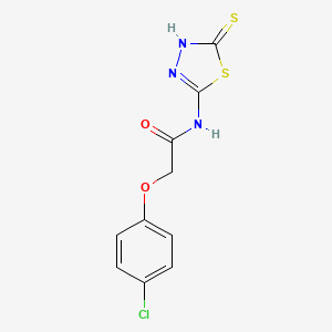 2-(4-chlorophenoxy)-N-(5-mercapto-1,3,4-thiadiazol-2-yl)acetamide