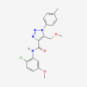 molecular formula C19H19ClN4O3 B2636603 N-(2-chloro-5-methoxyphenyl)-5-(methoxymethyl)-1-(4-methylphenyl)-1H-1,2,3-triazole-4-carboxamide CAS No. 941243-21-6