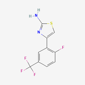 molecular formula C10H6F4N2S B2636606 4-(2-Fluoro-5-(trifluoromethyl)phenyl)thiazol-2-amine CAS No. 199602-12-5