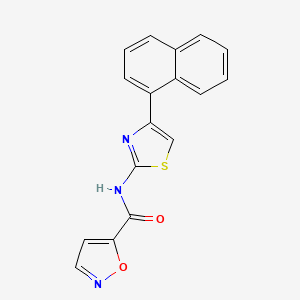 molecular formula C17H11N3O2S B2636610 N-(4-(naphthalen-1-yl)thiazol-2-yl)isoxazole-5-carboxamide CAS No. 941868-87-7