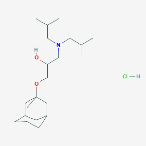 molecular formula C21H40ClNO2 B2636619 1-((3s,5s,7s)-Adamantan-1-yloxy)-3-(diisobutylamino)propan-2-ol hydrochloride CAS No. 1190020-92-8