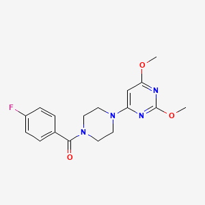 (4-(2,6-Dimethoxypyrimidin-4-yl)piperazin-1-yl)(4-fluorophenyl)methanone