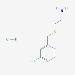 molecular formula C9H13Cl2NS B2636622 2-[(3-氯苯甲基)硫代]乙胺 盐酸盐 CAS No. 1170562-27-2