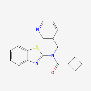 molecular formula C18H17N3OS B2636629 N-(苯并[d]噻唑-2-基)-N-(吡啶-3-基甲基)环丁基甲酰胺 CAS No. 1170793-26-6