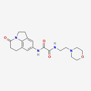 molecular formula C19H24N4O4 B2636633 N1-(2-吗啉基乙基)-N2-(4-酮-2,4,5,6-四氢-1H-吡咯并[3,2,1-ij]喹啉-8-基)草酰胺 CAS No. 898462-12-9