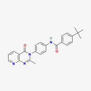 molecular formula C25H24N4O2 B2636636 4-tert-butyl-N-[4-(2-methyl-4-oxopyrido[2,3-d]pyrimidin-3-yl)phenyl]benzamide CAS No. 1003555-87-0