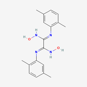molecular formula C18H22N4O2 B2636639 N,N-bis(2,5-dimethylphenyl)-N'1,N'2-dihydroxyethanebis(imidamide) CAS No. 339217-35-5