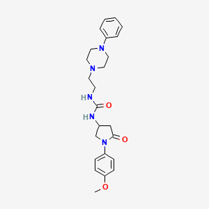 1-(1-(4-Methoxyphenyl)-5-oxopyrrolidin-3-yl)-3-(2-(4-phenylpiperazin-1-yl)ethyl)urea