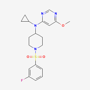 molecular formula C19H23FN4O3S B2636662 N-cyclopropyl-N-[1-(3-fluorobenzenesulfonyl)piperidin-4-yl]-6-methoxypyrimidin-4-amine CAS No. 2380081-69-4