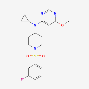 N-Cyclopropyl-N-[1-(3-fluorophenyl)sulfonylpiperidin-4-yl]-6-methoxypyrimidin-4-amine
