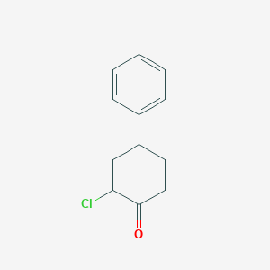 molecular formula C12H13ClO B2636676 2-Chloro-4-phenylcyclohexan-1-one CAS No. 1248025-44-6
