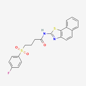 molecular formula C21H17FN2O3S2 B2636685 4-((4-fluorophenyl)sulfonyl)-N-(naphtho[2,1-d]thiazol-2-yl)butanamide CAS No. 941987-47-9