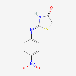 molecular formula C9H7N3O3S B2636690 (2Z)-2-[(4-nitrophenyl)imino]-1,3-thiazolidin-4-one CAS No. 66625-40-9
