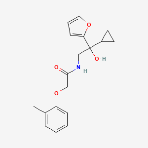 molecular formula C18H21NO4 B2636698 N-(2-cyclopropyl-2-(furan-2-yl)-2-hydroxyethyl)-2-(o-tolyloxy)acetamide CAS No. 1396783-24-6