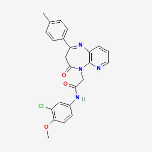 molecular formula C24H21ClN4O3 B2636700 N-(3-CHLORO-4-METHOXYPHENYL)-2-[2-(4-METHYLPHENYL)-4-OXO-3H,4H,5H-PYRIDO[2,3-B][1,4]DIAZEPIN-5-YL]ACETAMIDE CAS No. 1286697-51-5