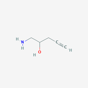 molecular formula C5H9NO B2636703 1-Aminopent-4-yn-2-ol CAS No. 57702-72-4