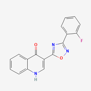 molecular formula C17H10FN3O2 B2636707 3-(3-(2-fluorophenyl)-1,2,4-oxadiazol-5-yl)quinolin-4(1H)-one CAS No. 1081134-15-7