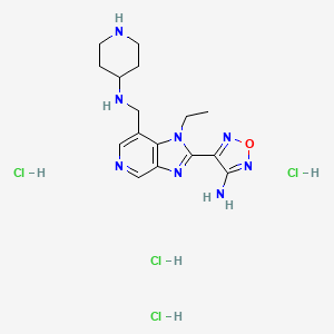 molecular formula C16H26Cl4N8O B2636709 SB 747651 tetrahydrochloride CAS No. 2108968-31-4