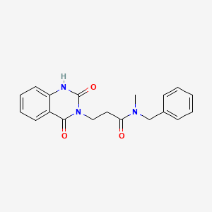 molecular formula C19H19N3O3 B2636710 N-苄基-3-(2,4-二氧杂-1H-喹唑啉-3-基)-N-甲基丙酰胺 CAS No. 896359-15-2