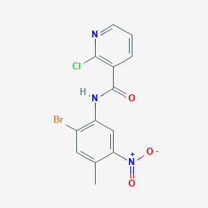 molecular formula C13H9BrClN3O3 B2636720 N-(2-bromo-4-methyl-5-nitrophenyl)-2-chloropyridine-3-carboxamide CAS No. 1797609-37-0