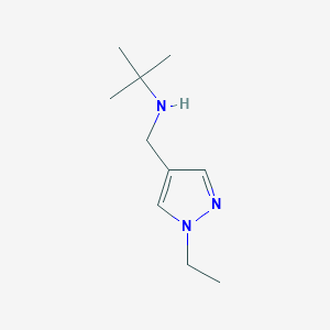 molecular formula C10H19N3 B2636730 N-(tert-butyl)-N-[(1-ethyl-1H-pyrazol-4-yl)methyl]amine CAS No. 942853-16-9