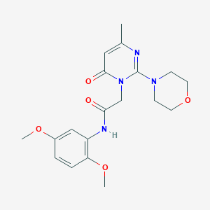 molecular formula C19H24N4O5 B2636741 N-(2,5-dimethoxyphenyl)-2-[4-methyl-2-(morpholin-4-yl)-6-oxo-1,6-dihydropyrimidin-1-yl]acetamide CAS No. 1251575-22-0