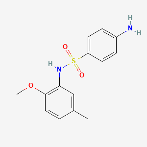 molecular formula C14H16N2O3S B2636743 4-amino-N-(2-methoxy-5-methylphenyl)benzenesulfonamide CAS No. 860241-91-4