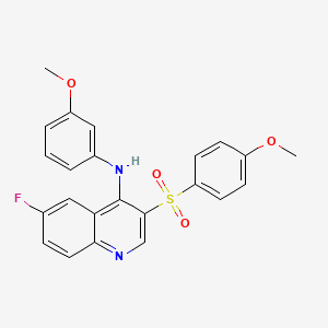 molecular formula C23H19FN2O4S B2636759 6-fluoro-N-(3-methoxyphenyl)-3-((4-methoxyphenyl)sulfonyl)quinolin-4-amine CAS No. 895643-01-3