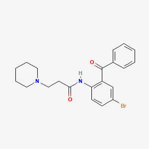 molecular formula C21H23BrN2O2 B2636762 N-(2-苯甲酰-4-溴苯基)-3-哌啶-1-基丙酰胺 CAS No. 380553-94-6