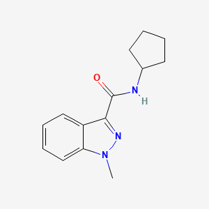 molecular formula C14H17N3O B2636765 N-Cyclopentyl-1-methylindazole-3-carboxamide CAS No. 1787545-49-6